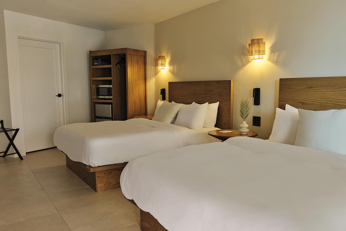 Premium bedding, blackout drapes, soundproofing, iron/ironing board