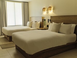 Luxury Double Room, 2 Queen Beds | 1 bedroom, premium bedding, soundproofing, iron/ironing board