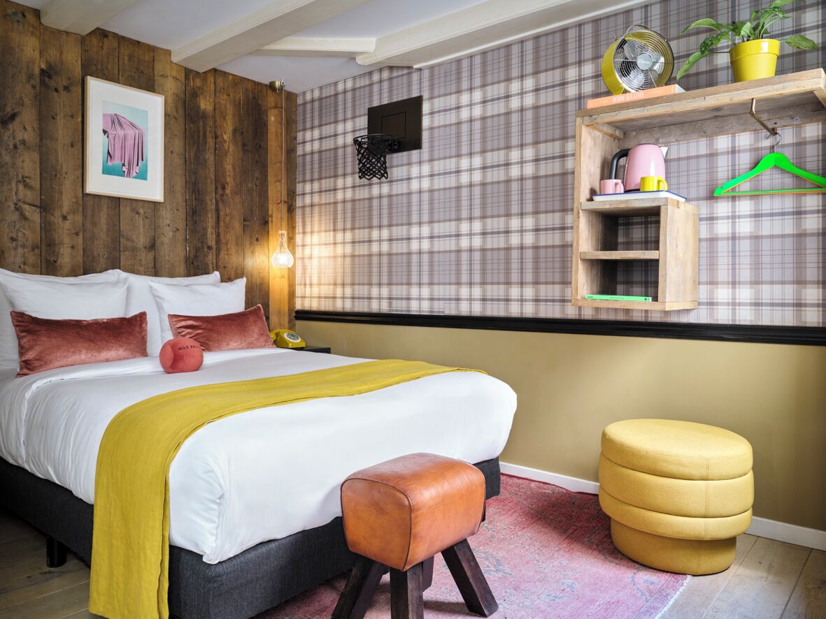 Premium bedding, down comforters, memory foam beds, in-room safe