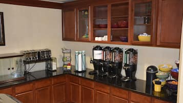 Free daily buffet breakfast