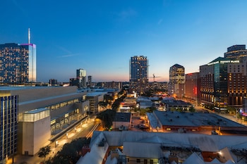 Hotel room view looking out at Residence Inn by Marriott Austin Downtown/Convention Center