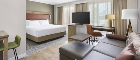 In-room safe, desk, laptop workspace, blackout drapes