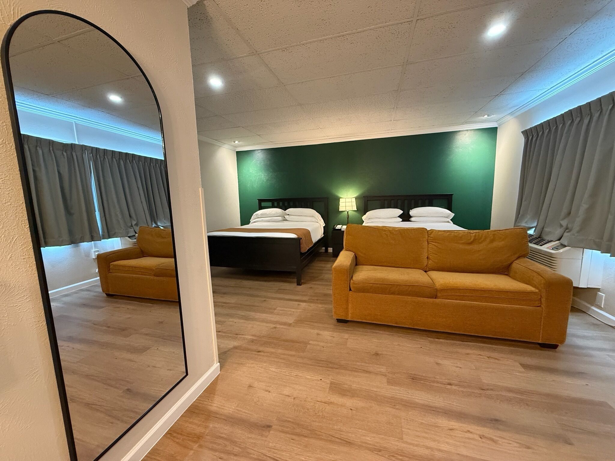 Premium bedding, down duvets, in-room safe, desk