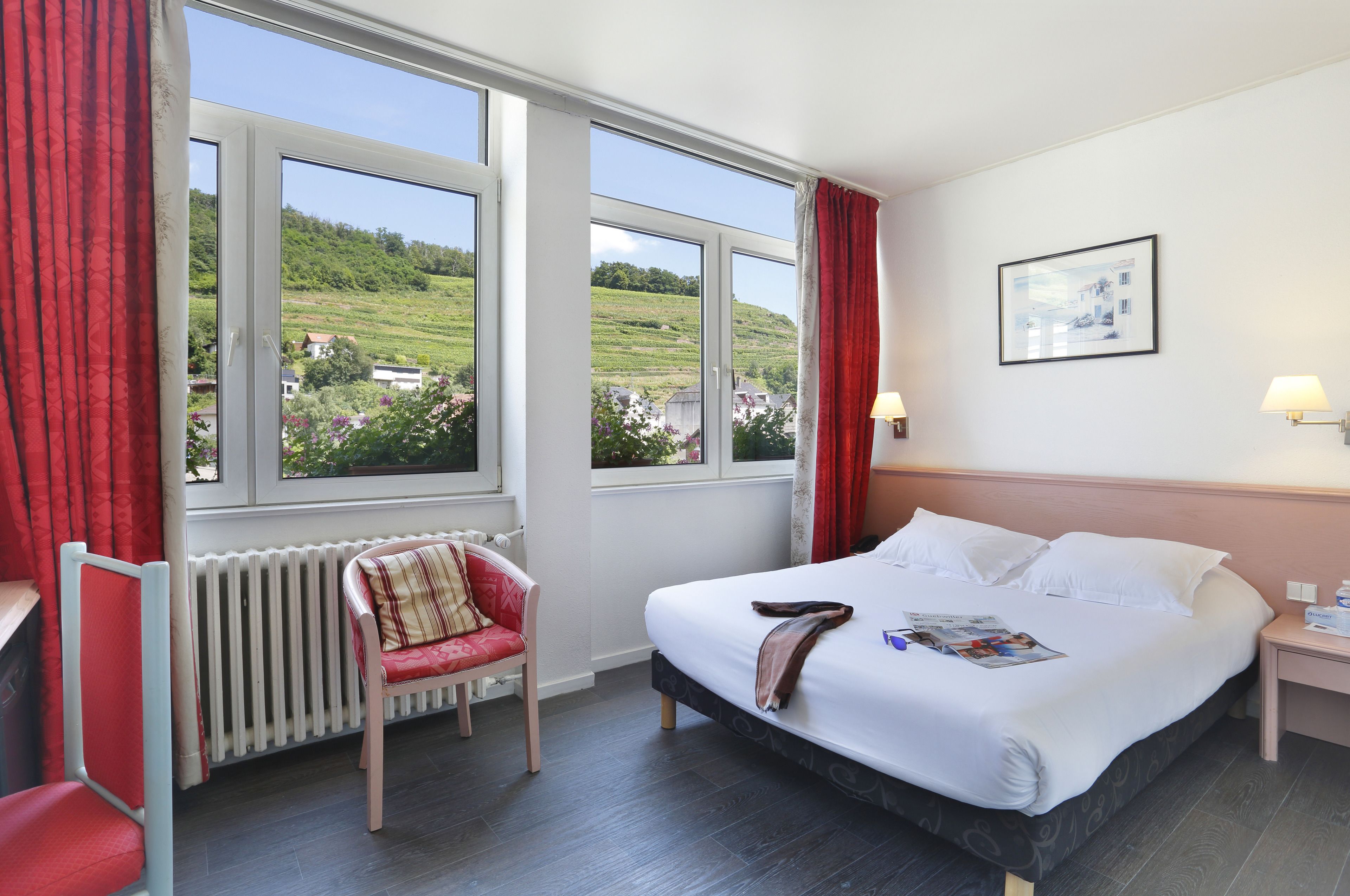 desk, blackout curtains, iron/ironing board, free wifi