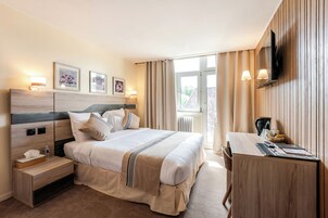 Desk, blackout drapes, iron/ironing board (on request), WiFi (free)