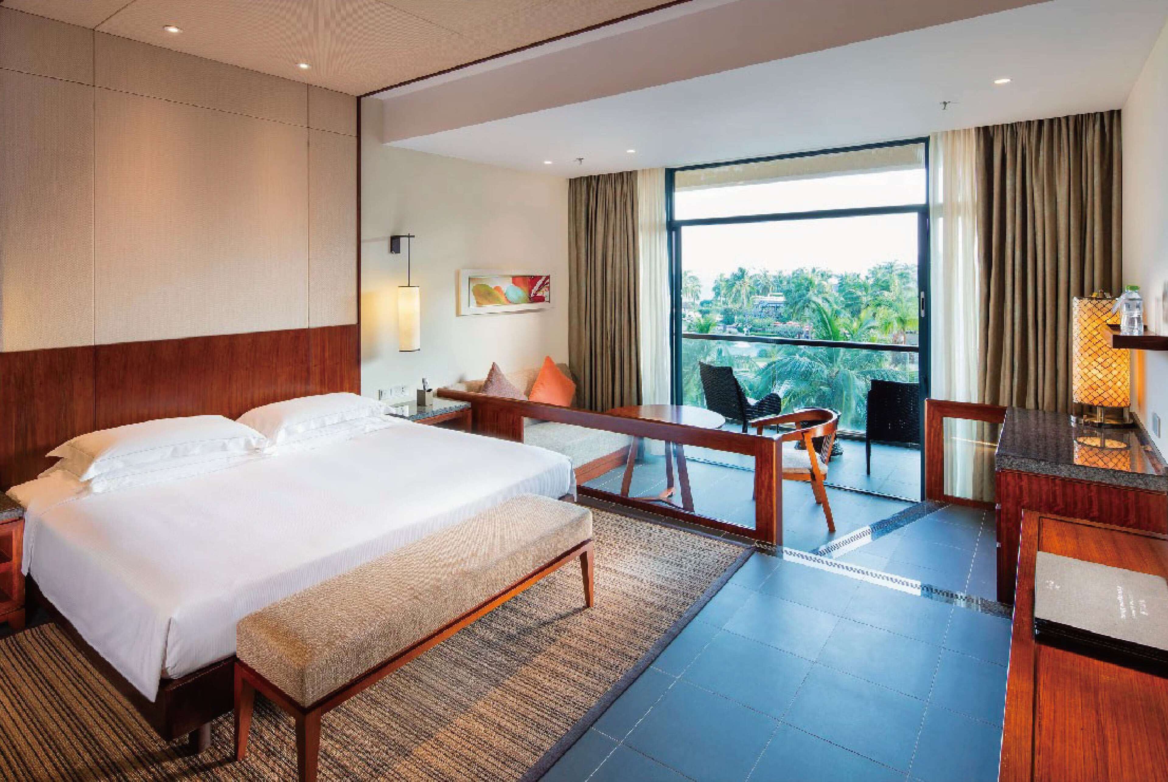 King, Phòng Deluxe, 1 giường cỡ king, quang cảnh biển | Bộ trải giường bằng vải cotton Ai Cập, bộ đồ giường cao cấp 