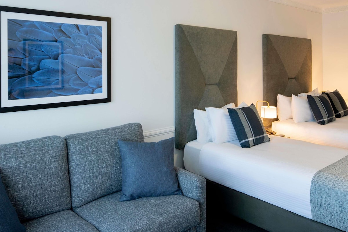 Premium bedding, pillowtop beds, in-room safe, desk