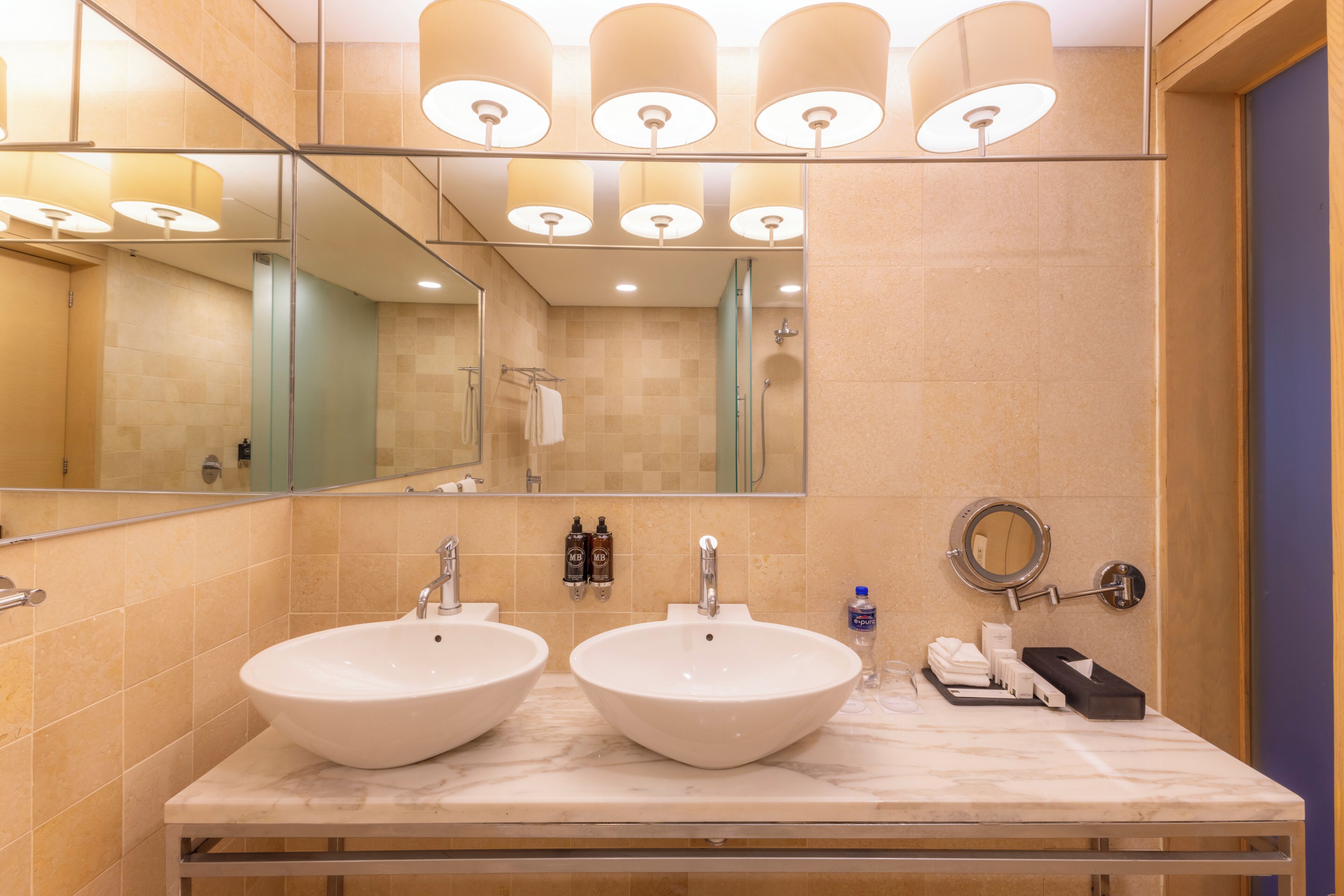 Junior Suite (Premium Level) | Bathroom | Shower, rainfall showerhead, free toiletries, hair dryer
