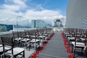 Outdoor banquet area