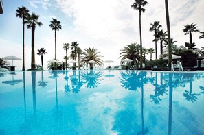 Indoor pool, seasonal outdoor pool