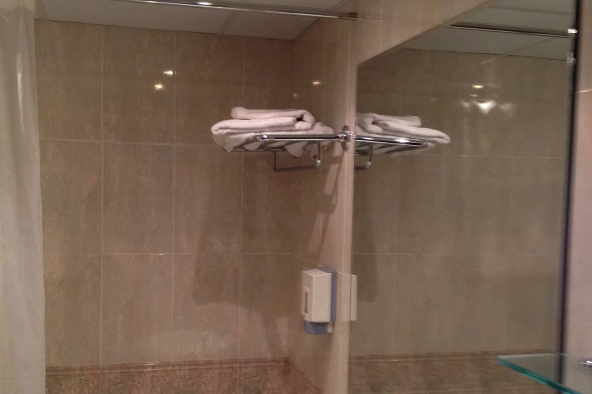 free toiletries, hair dryer, bidet, towels