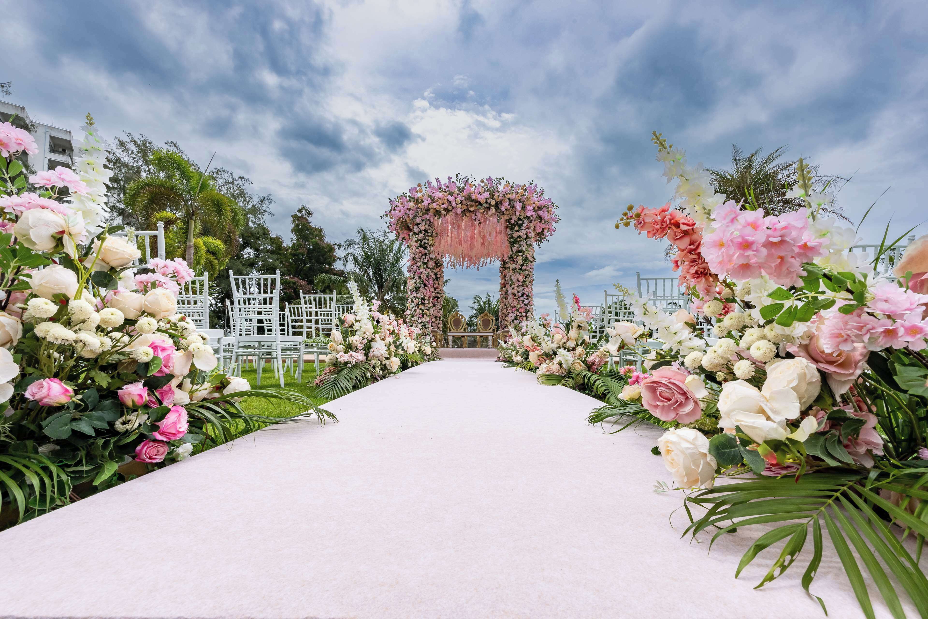 outdoor wedding area