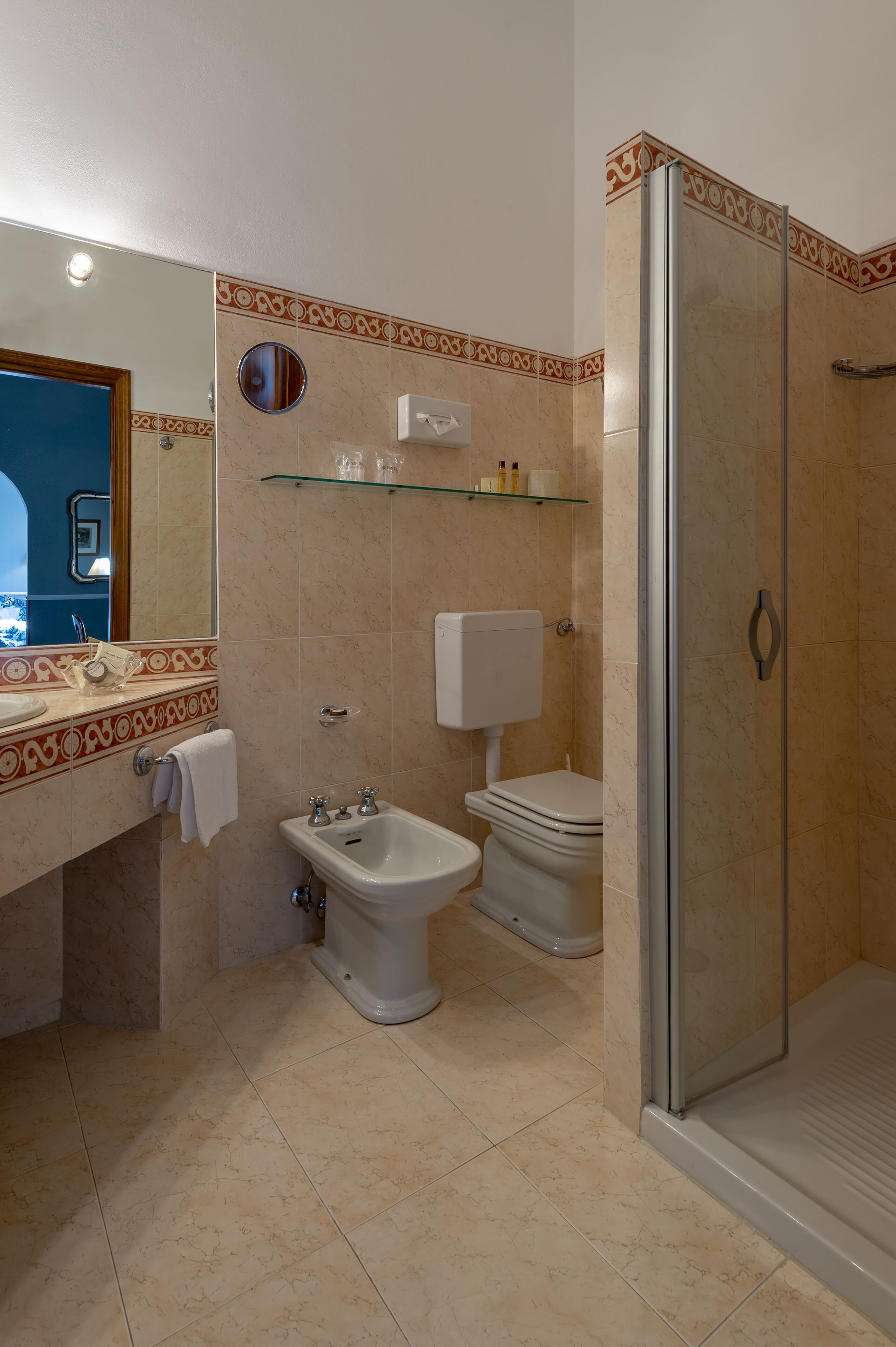 junior suite, city view | bathroom | hair dryer, towels
