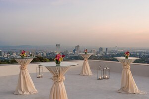 Outdoor banquet area