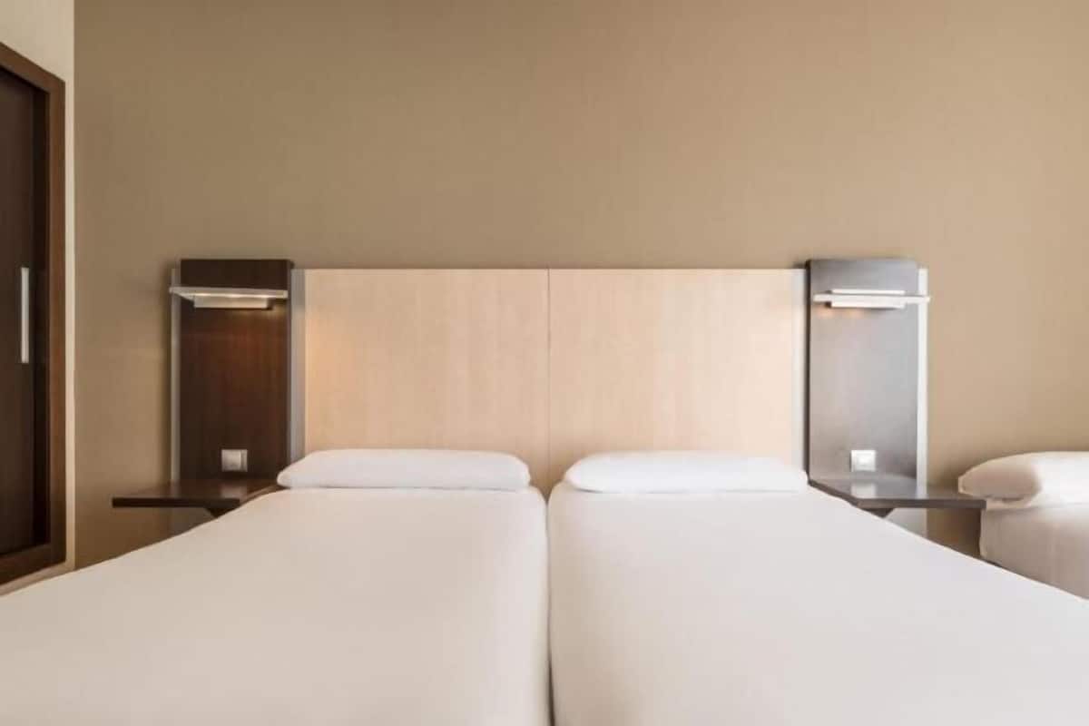 In-room safe, desk, laptop workspace, blackout curtains