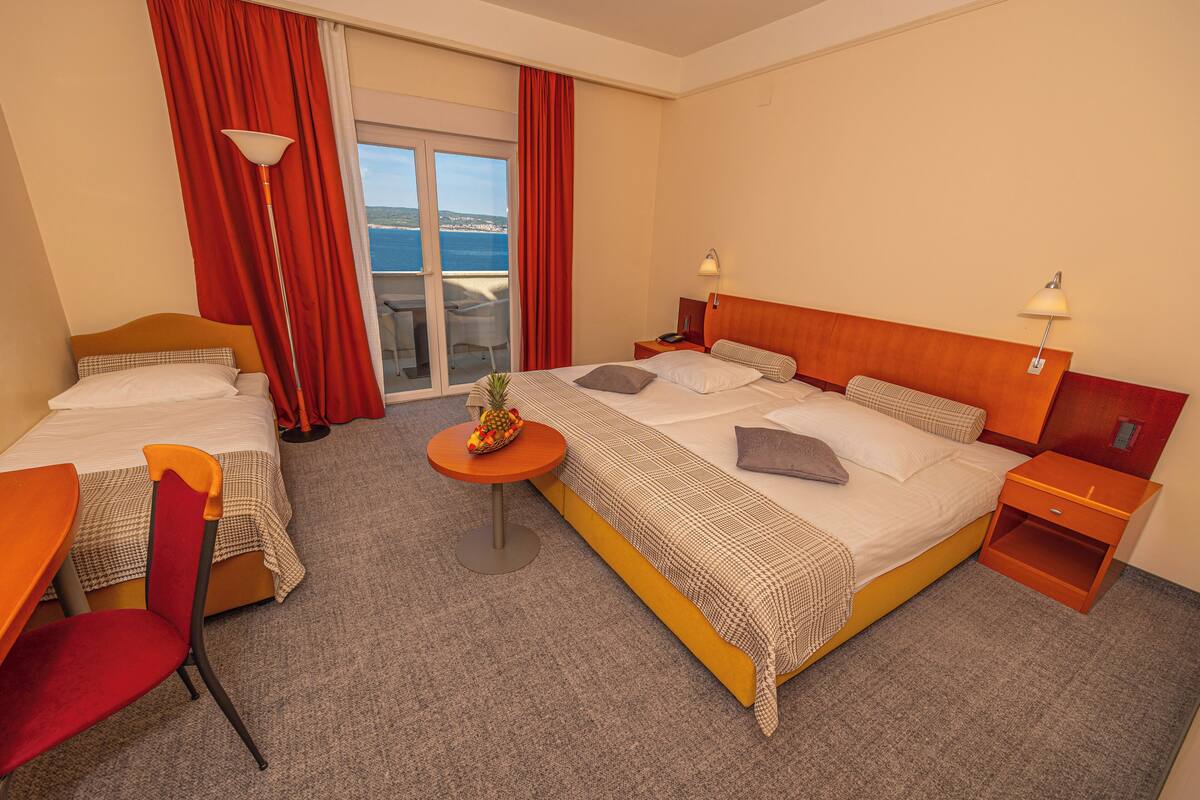 twin room, balcony, sea view | view from room