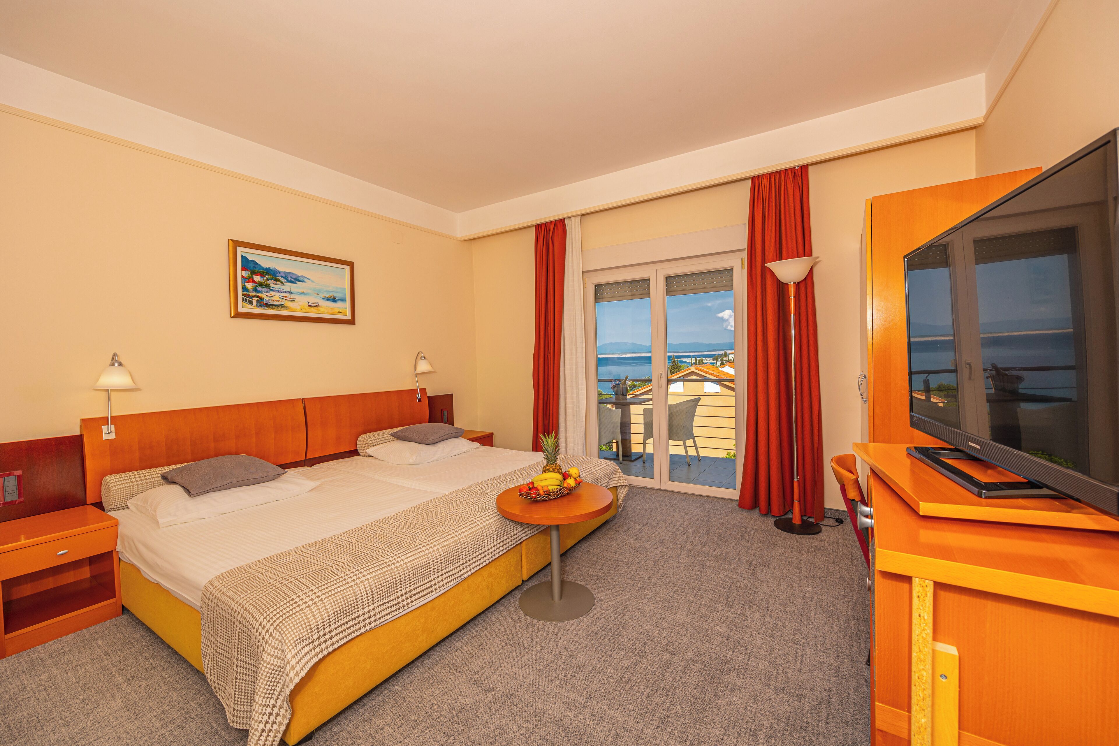 double or twin room, balcony, partial sea view | view from room