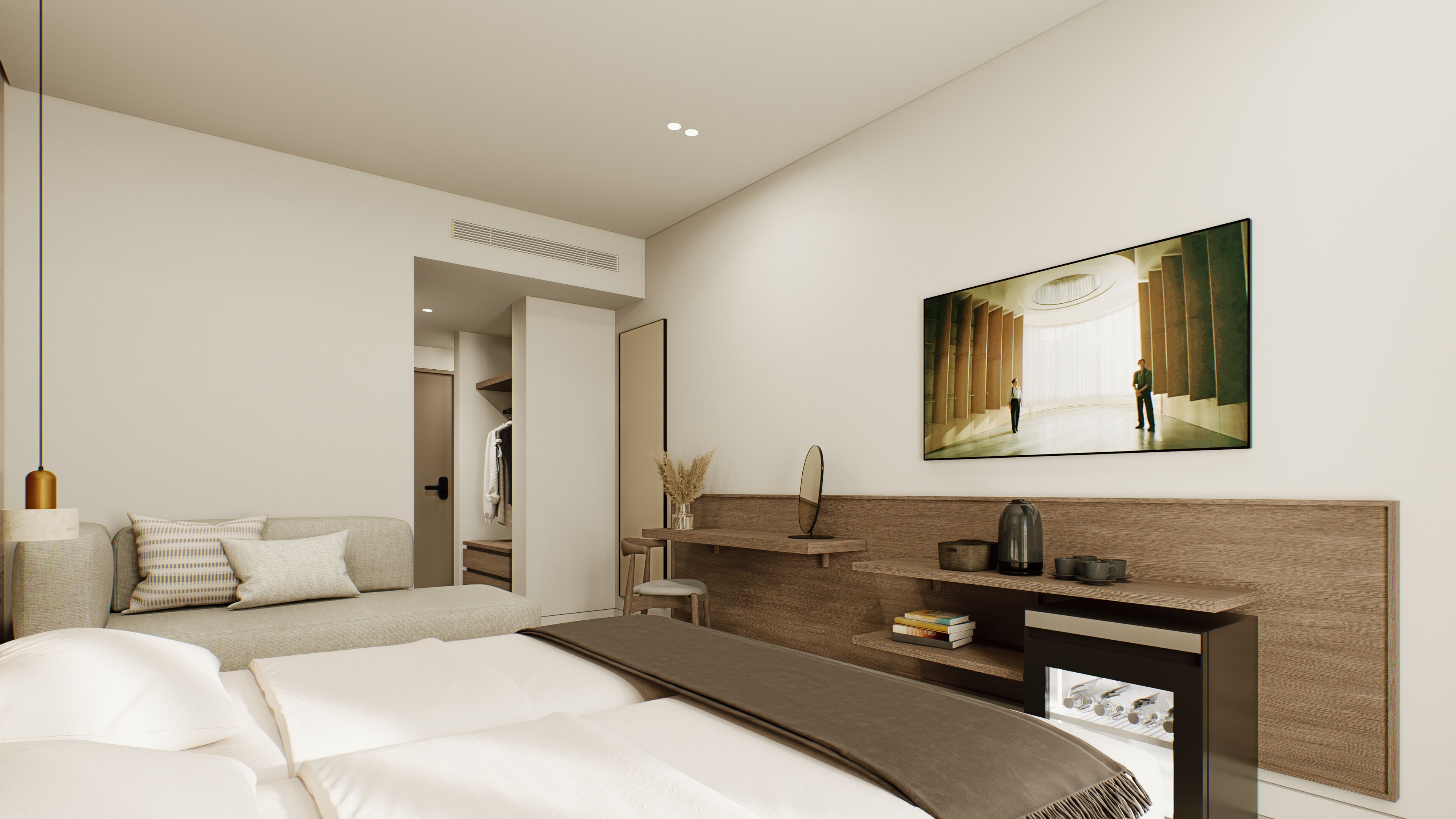 1 Bedroom Family Room | Premium bedding, pillow-top beds, minibar, in-room safe