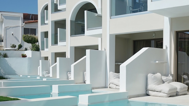 Suite – junior, privat basseng | Utsikt fra rommet