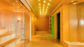 Sauna, Turkish bath/hammam, body treatments, hydrotherapy, aromatherapy