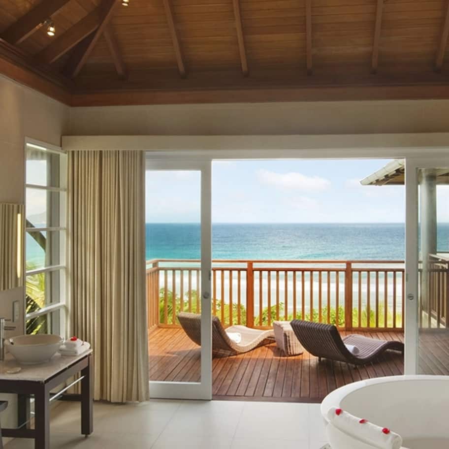 Two Bedroom Silhouette Estate | Bathroom | Separate tub and shower, deep soaking tub, hair dryer, slippers