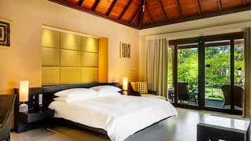 Ropa de cama de alta calidad y minibar