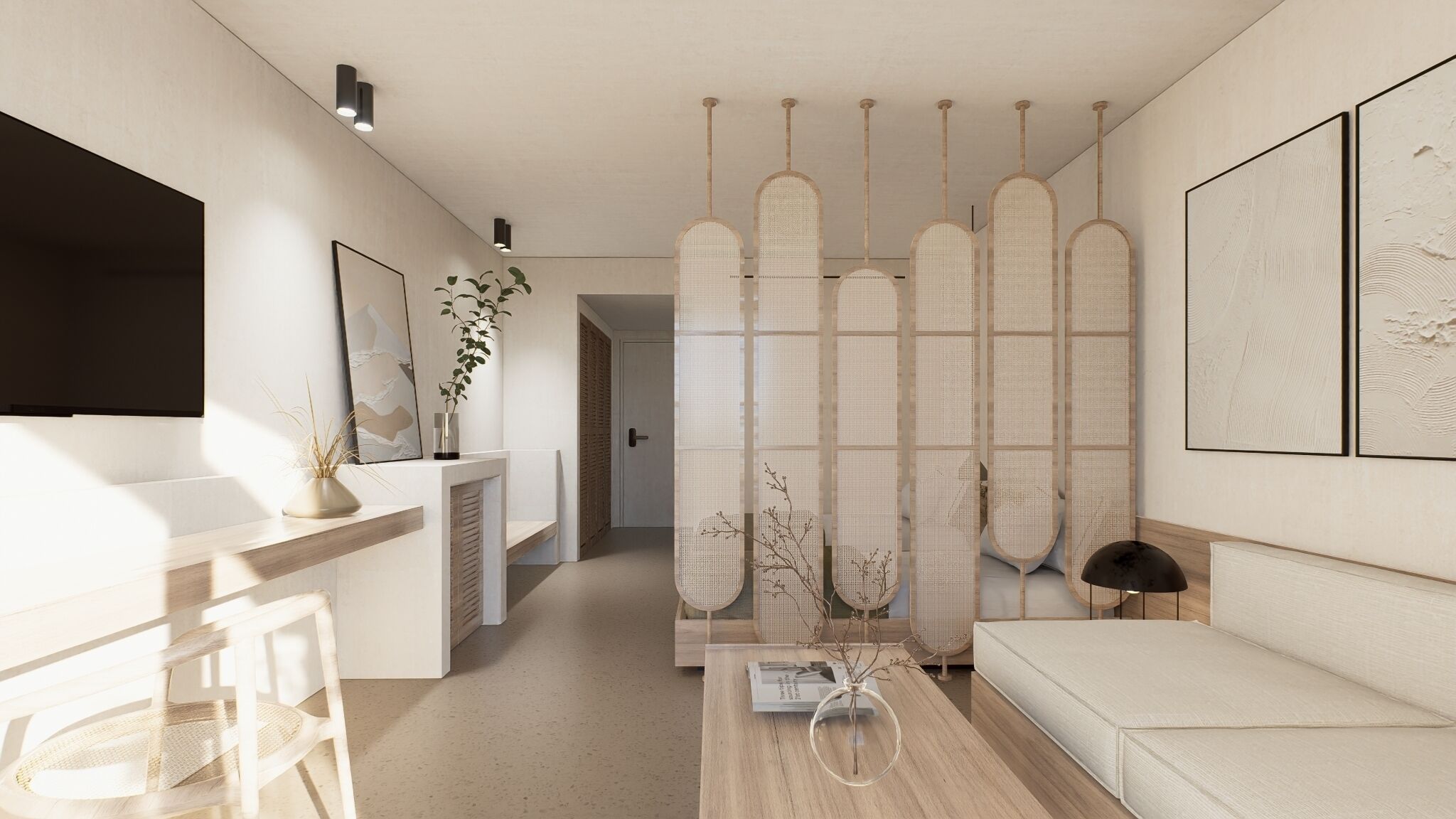 1 bedroom family room | 1 bedroom, pillow-top beds, in-room safe, soundproofing