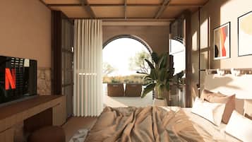 Maisonette with Individual Pool | Pillow-top beds, in-room safe, soundproofing, free WiFi
