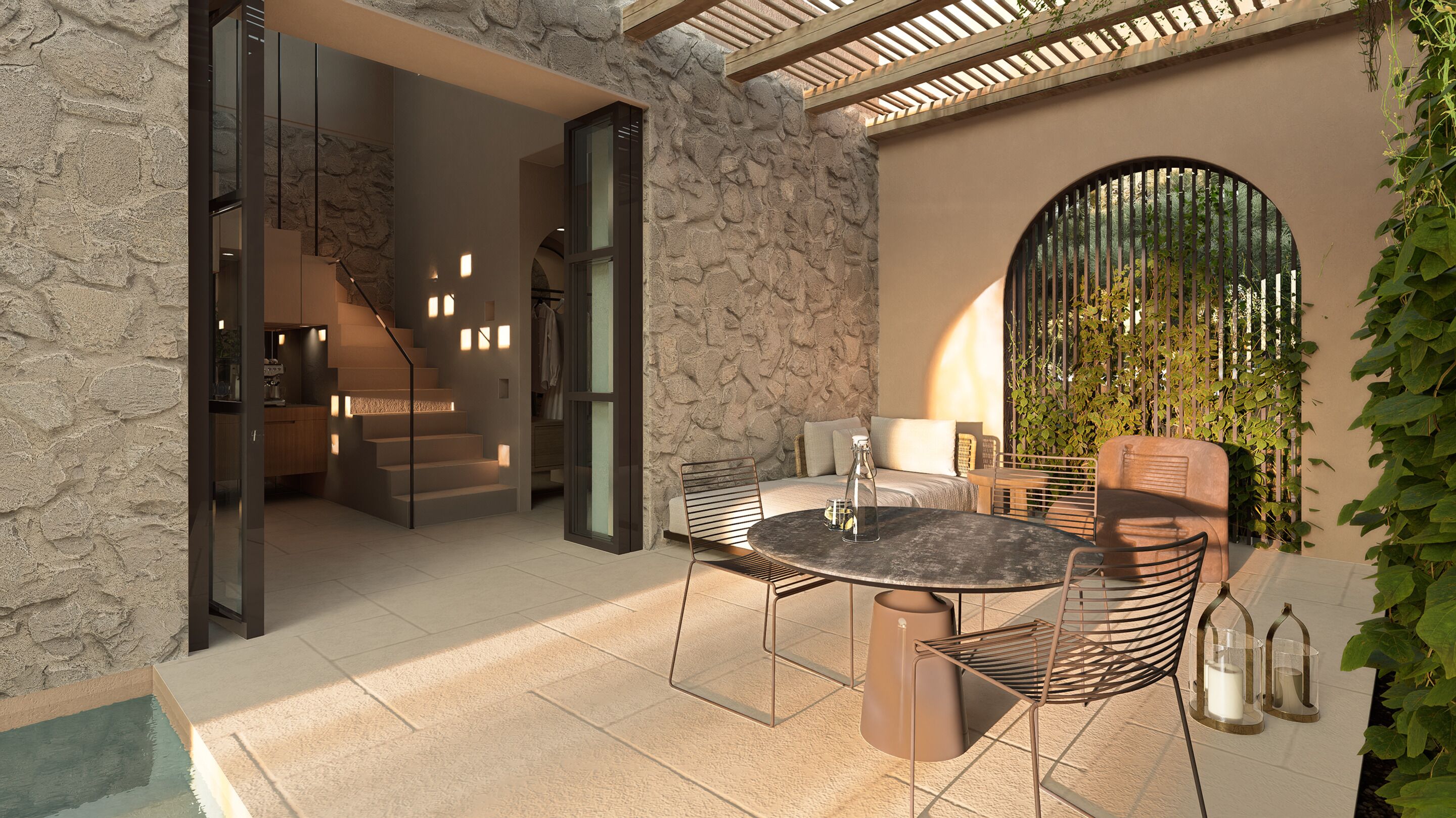 Maisonette with Individual Pool  | Pillow-top beds, in-room safe, soundproofing, free WiFi