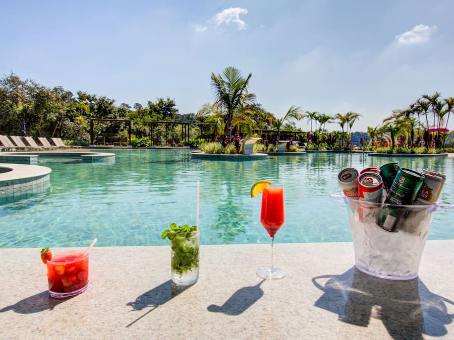 2 outdoor pools, open 9:00 AM to 8:00 PM, pool loungers