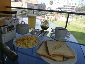 Kontinental frokost er inkludert hver dag