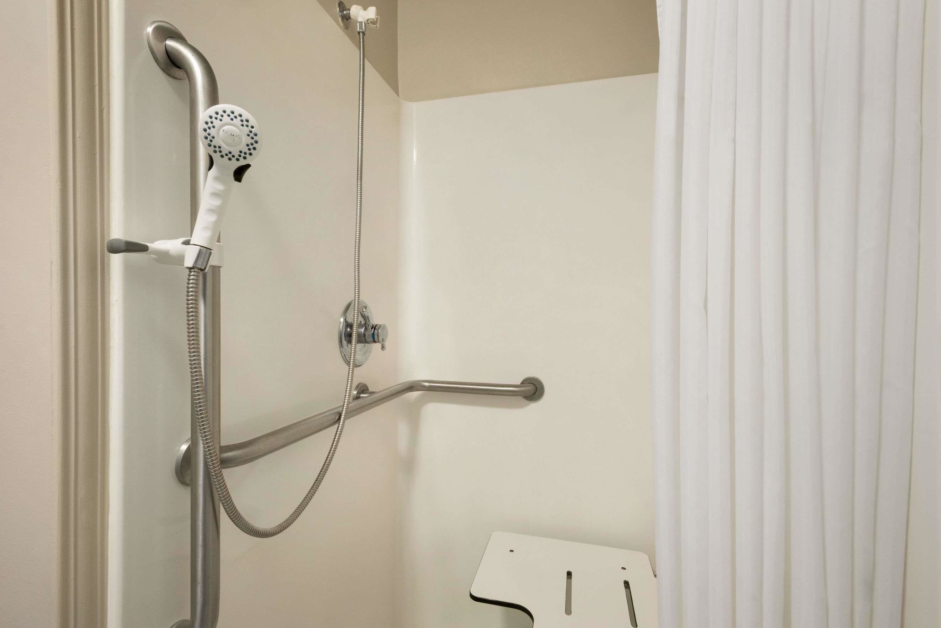 room, 2 queen beds, accessible, non smoking | bathroom | combined shower/bathtub, hair dryer, towels