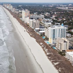 On the beach, white sand