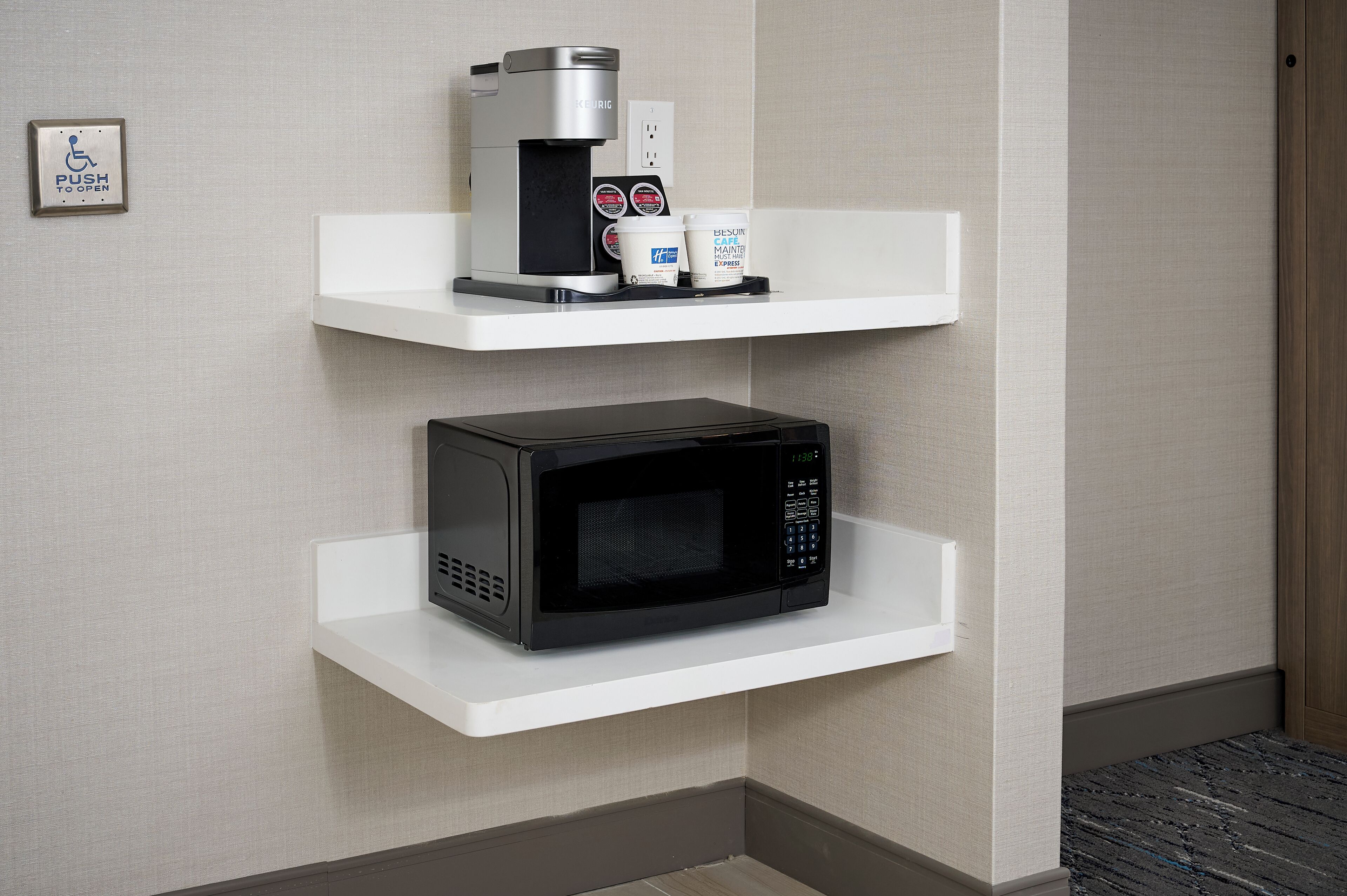 standard room, 2 queen beds, roll-in shower (mobility, roll-in shower) | 1 bedroom, premium bedding, in-room safe, desk