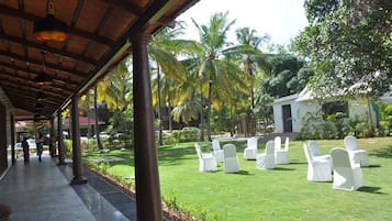 Outdoor banquet area