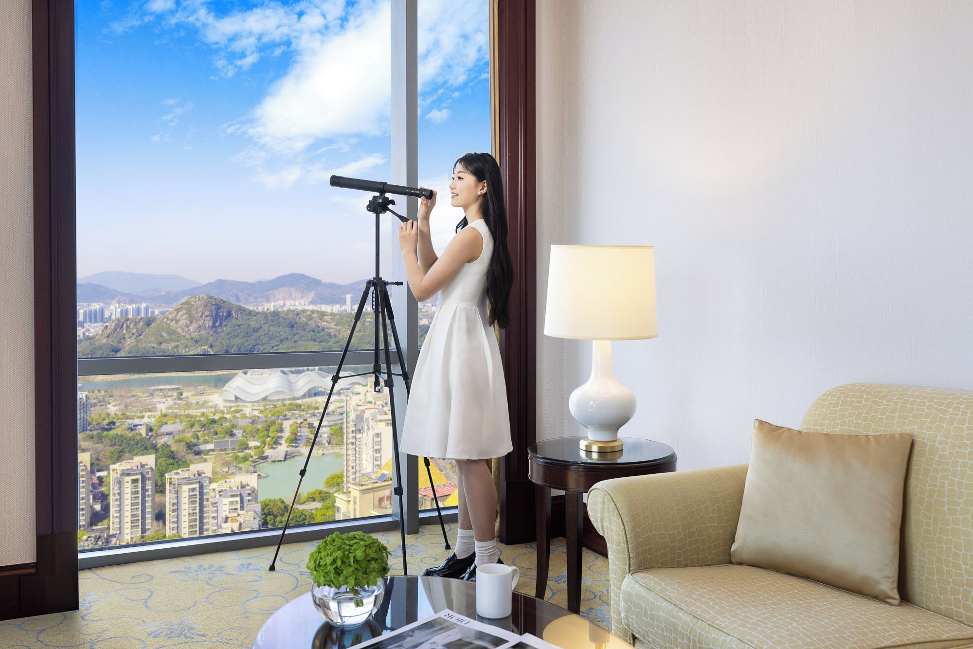 Premier Room, 1 King Bed, Hill View (Skyline) | In-room safe, desk, blackout curtains, soundproofing