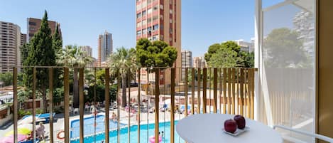 Twin Room, Balcony, Pool View | View from room