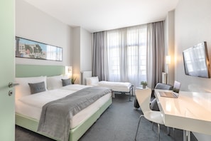Superior Triple Room | Hypo-allergenic bedding, in-room safe, desk, blackout drapes