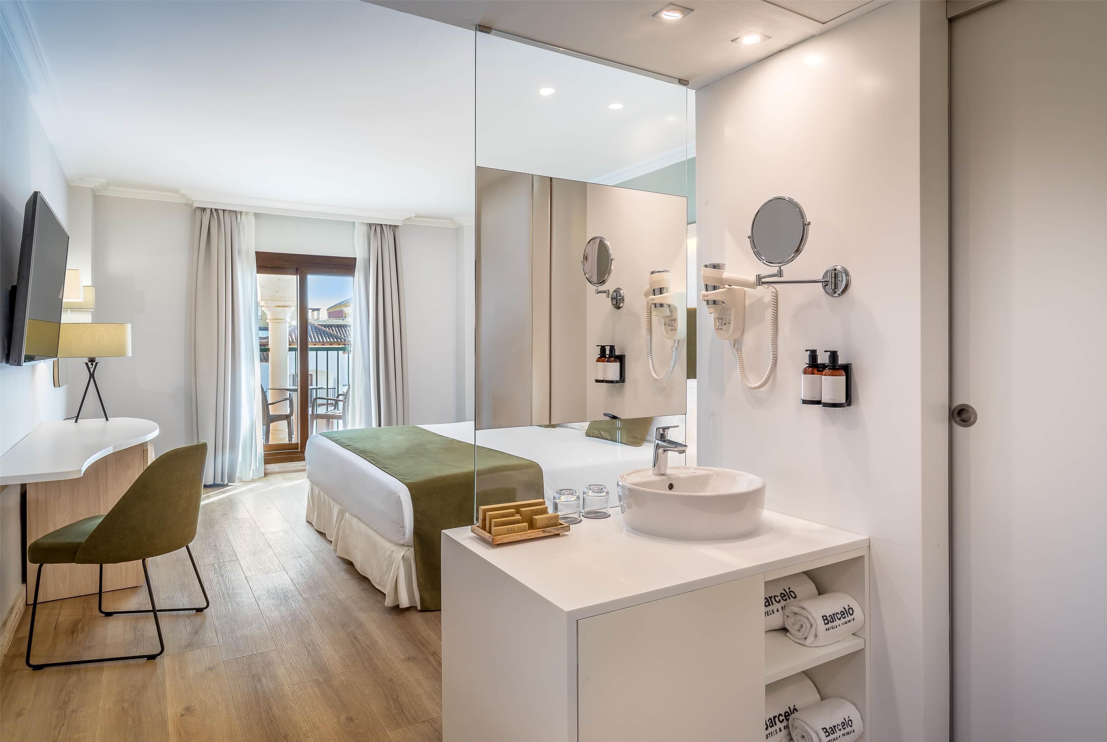 free toiletries, hair dryer, towels