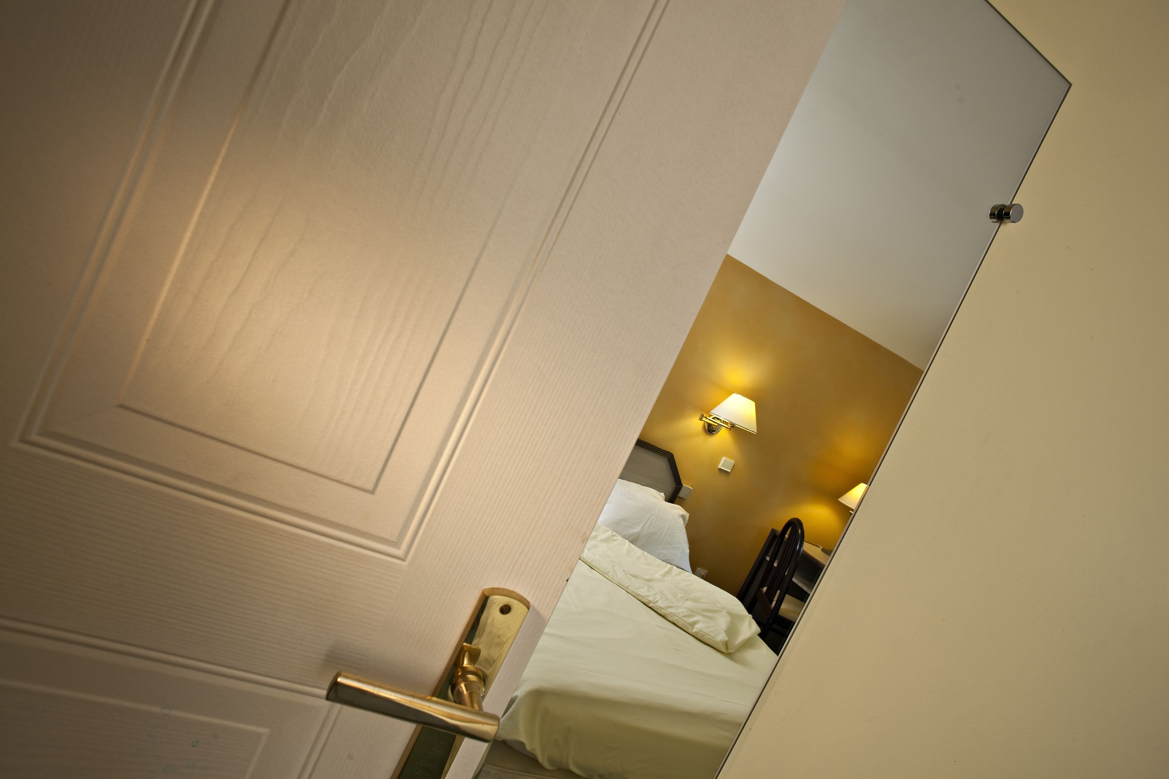 desk, blackout curtains, soundproofing, iron/ironing board