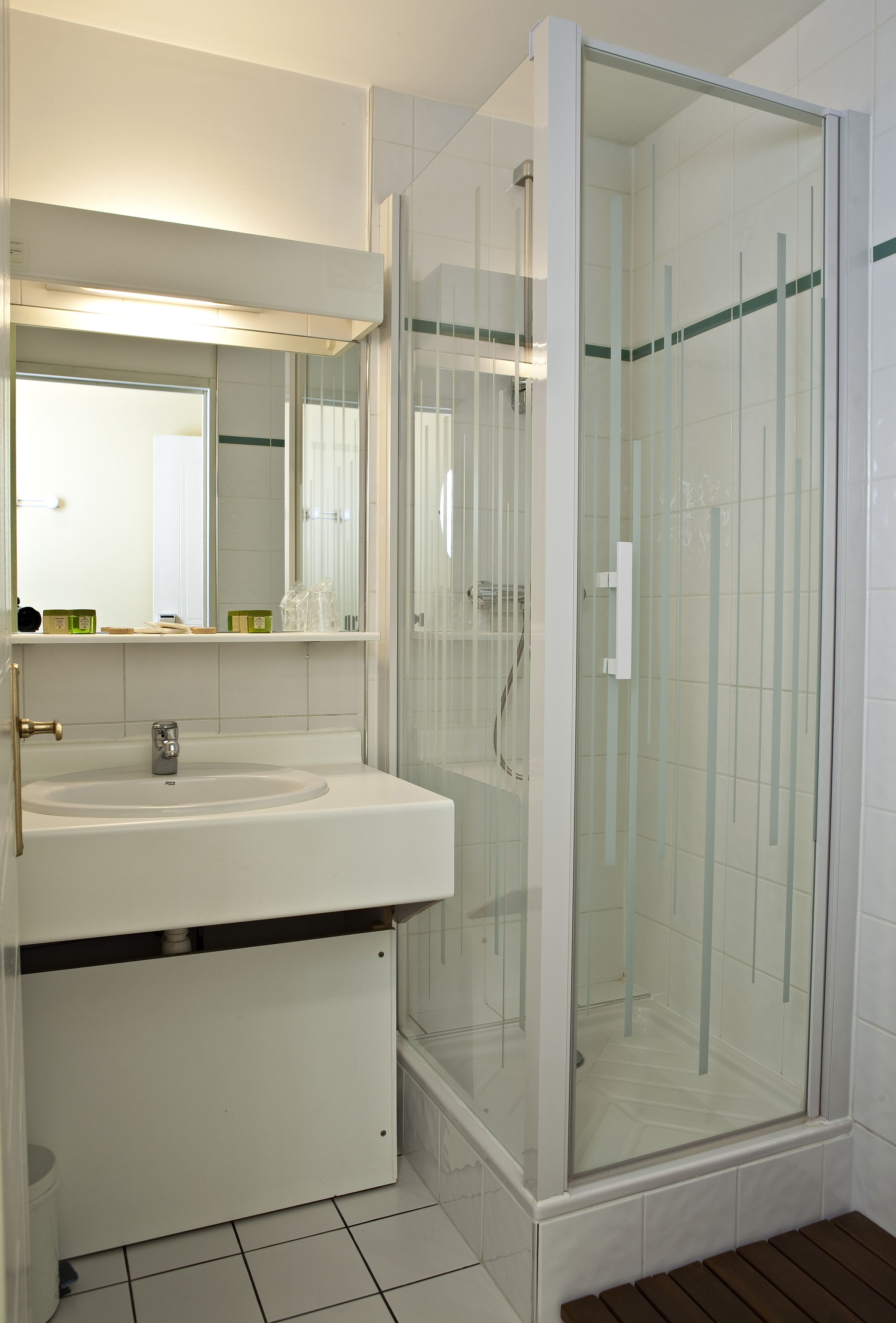 combined shower/bathtub, free toiletries, hair dryer, towels