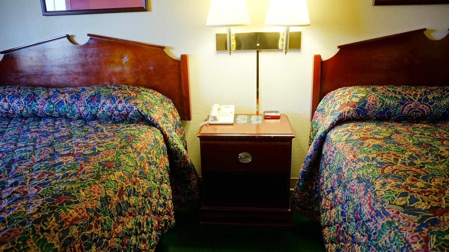 double room, 2 queen beds | blackout curtains, iron/ironing board, free wifi, bed sheets