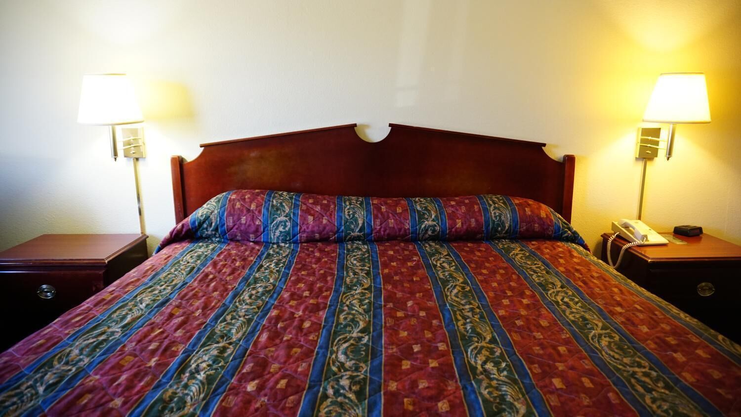 blackout curtains, iron/ironing board, free wifi, bed sheets