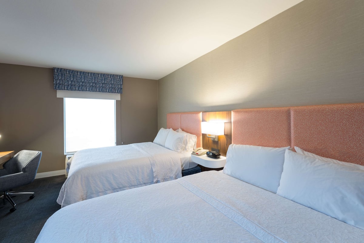 Two queen beds non smoking | In-room safe, iron/ironing board, free cribs/infant beds, rollaway beds