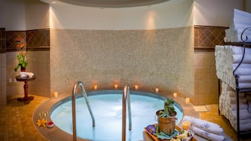 Couples treatment rooms, sauna, hot tub, steam room, body treatments