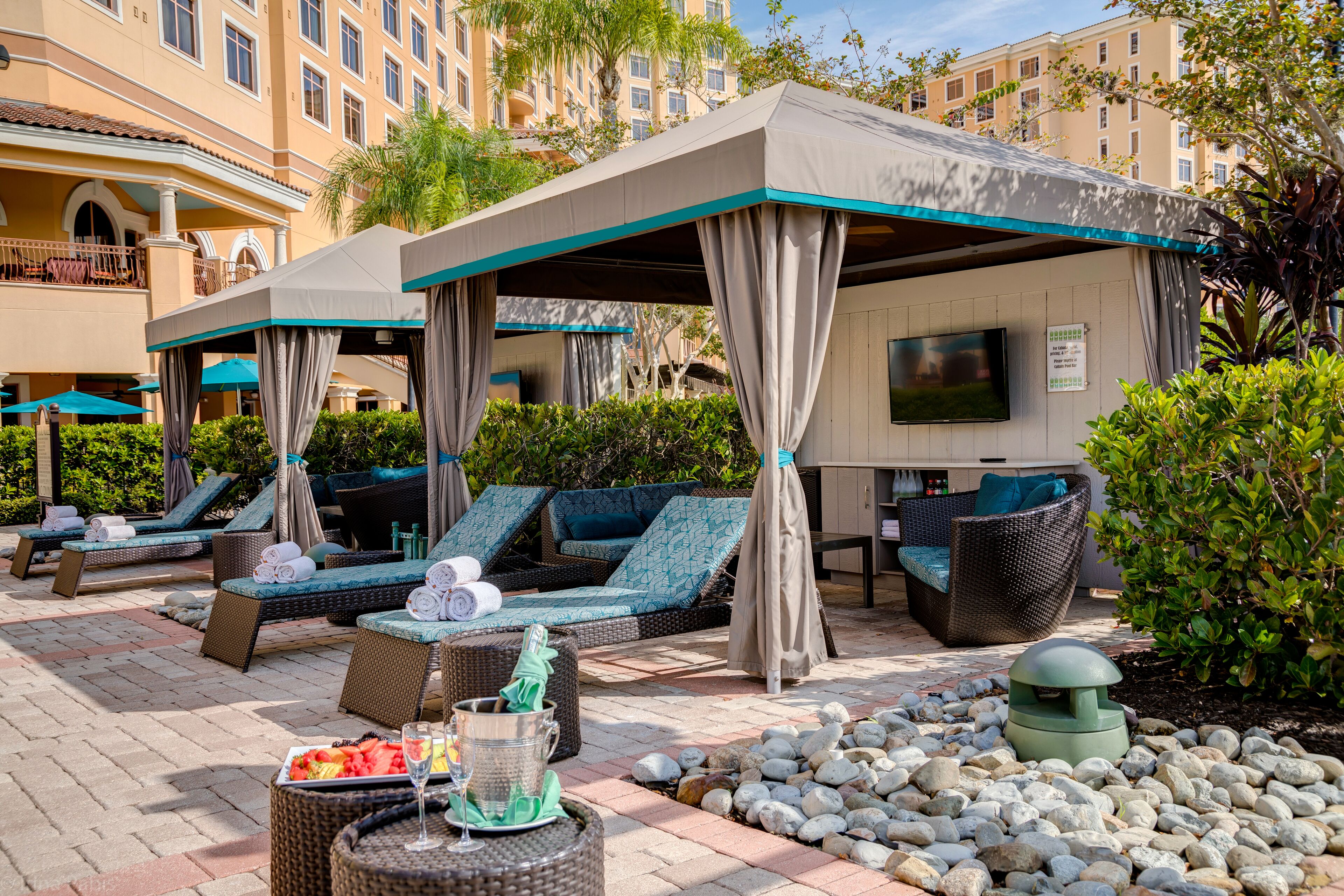 4 outdoor pools, open 5:30 am to midnight, pool cabanas (surcharge)