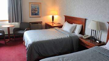 Standard Room, 2 Double Beds, Non Smoking | Premium bedding, iron/ironing board, free WiFi, bed sheets