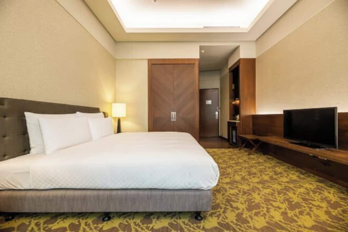Premium bedding, down comforters, free minibar, in-room safe