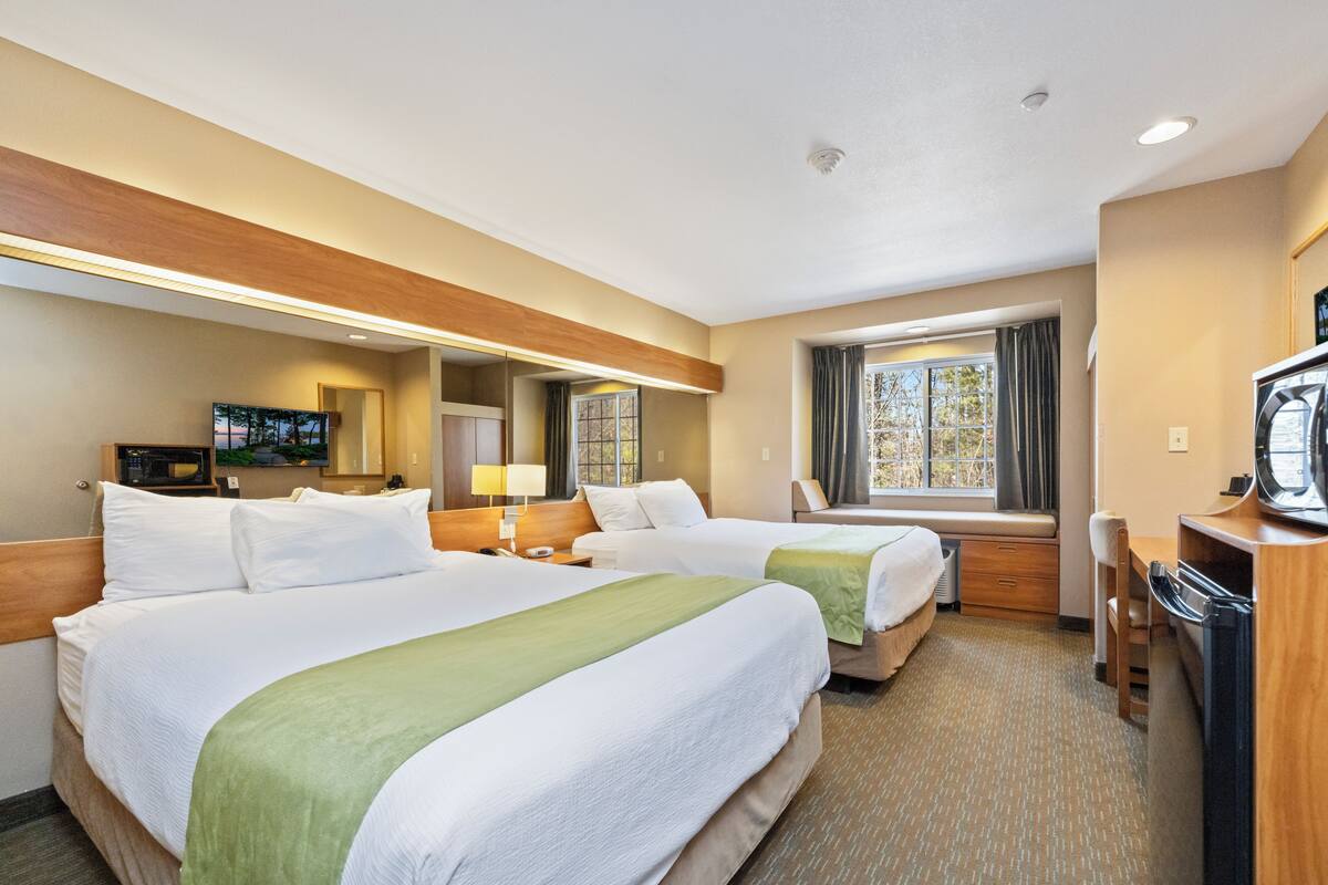 Deluxe Room, 2 Queen Beds | In-room safe, desk, iron/ironing board, cribs (free)
