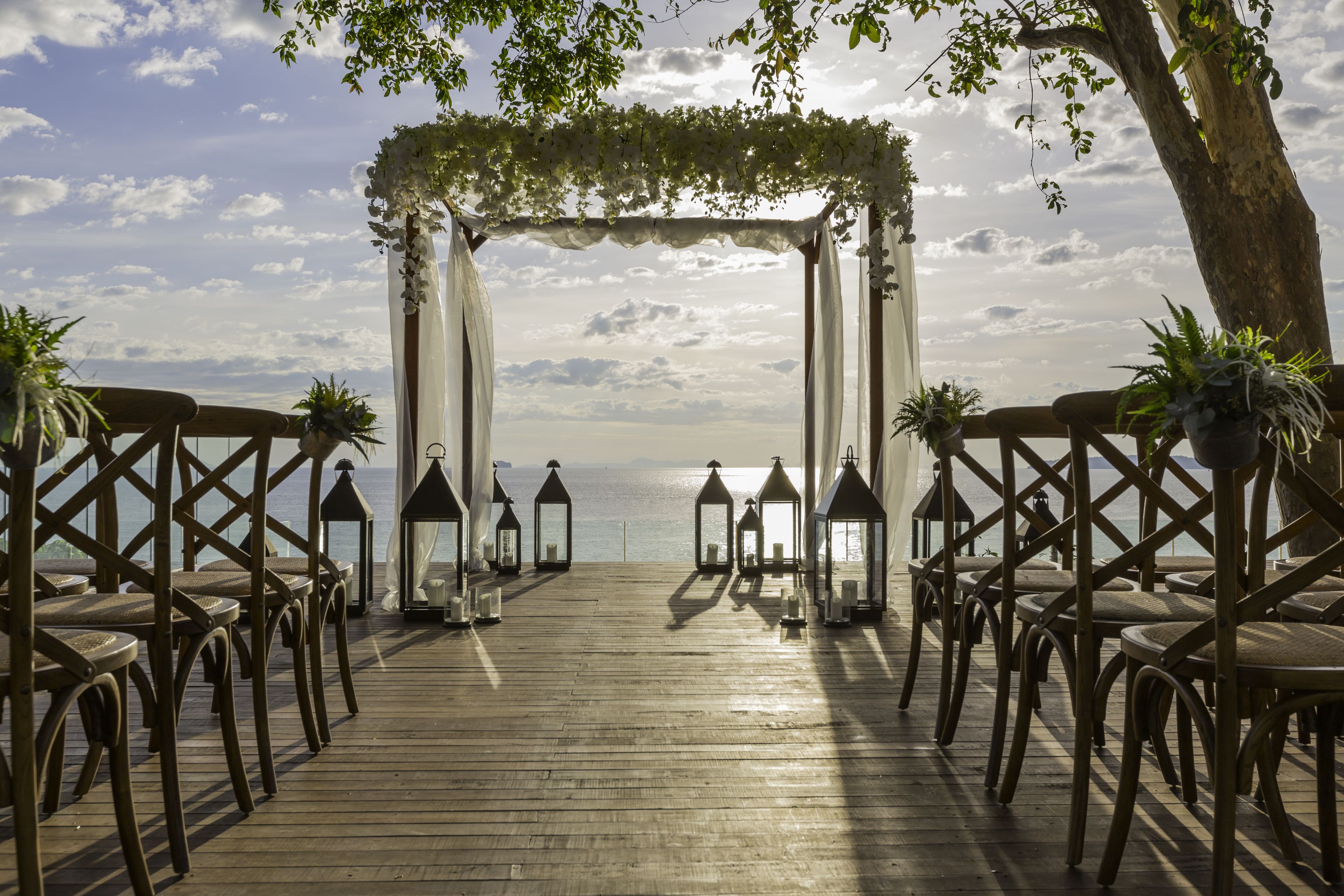 outdoor wedding area